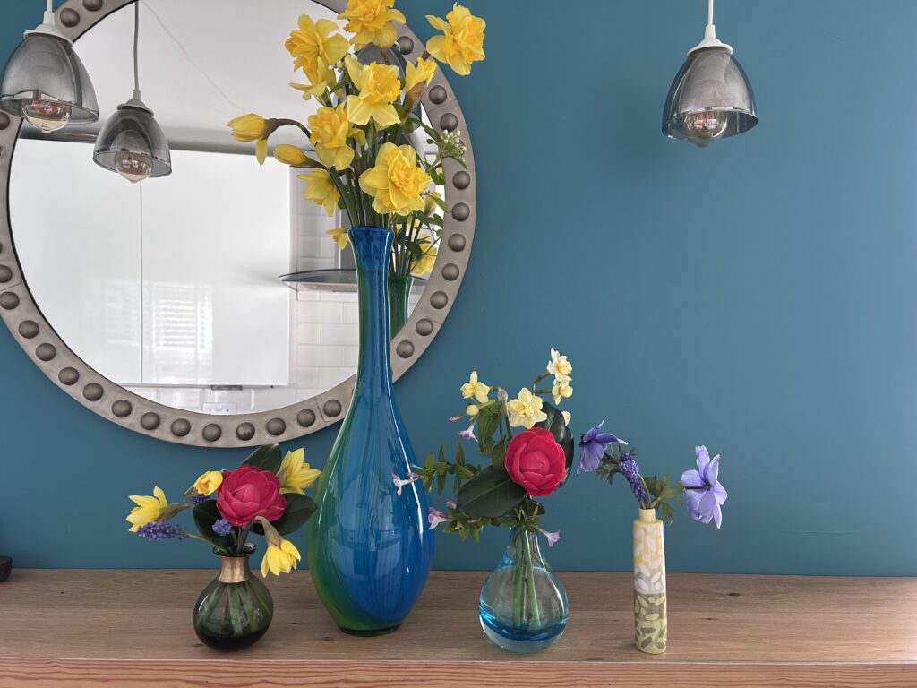 Spring flowers from the private garden at The Garden Flat